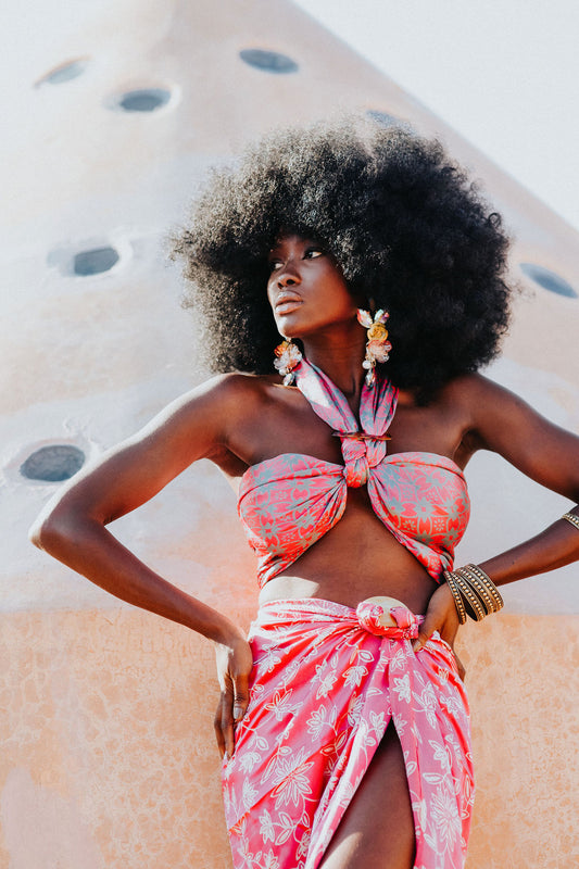 Buhul - Silver, grey and pink - silk (new)