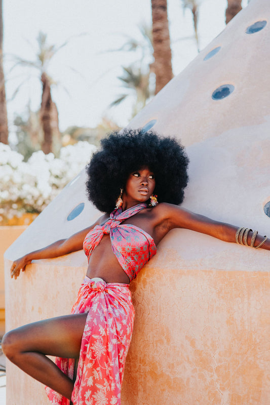 Buhul - Silver, grey and pink - silk (new)