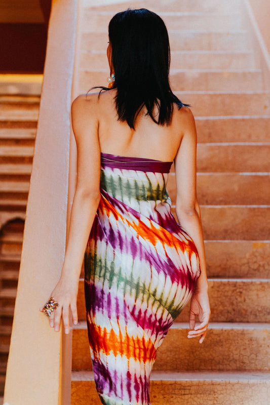 Tie-dye Miami Beach sarong  - 6 New