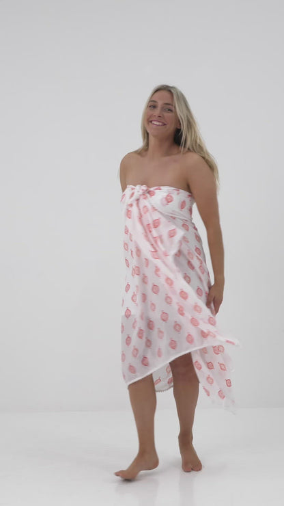 Boho - Watermelon & white -  voile