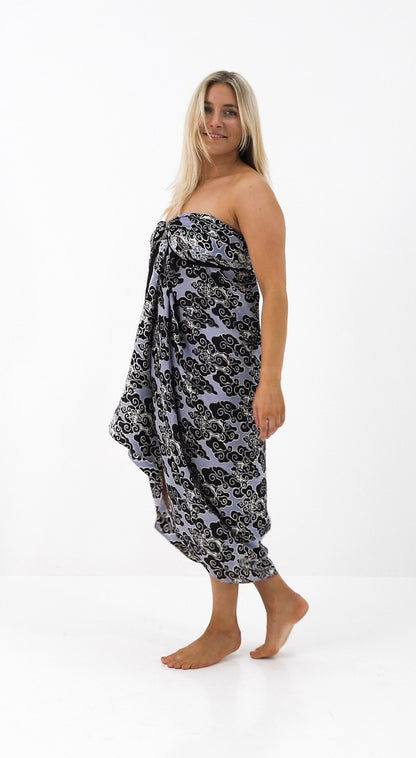 Ikat - Blue  & Black  -silk  NEW