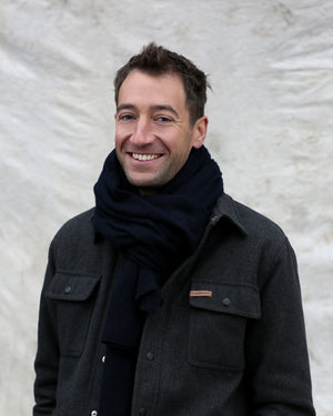 
            
                Load image into Gallery viewer, Cashmere, Navy Blue mens scarf
            
        