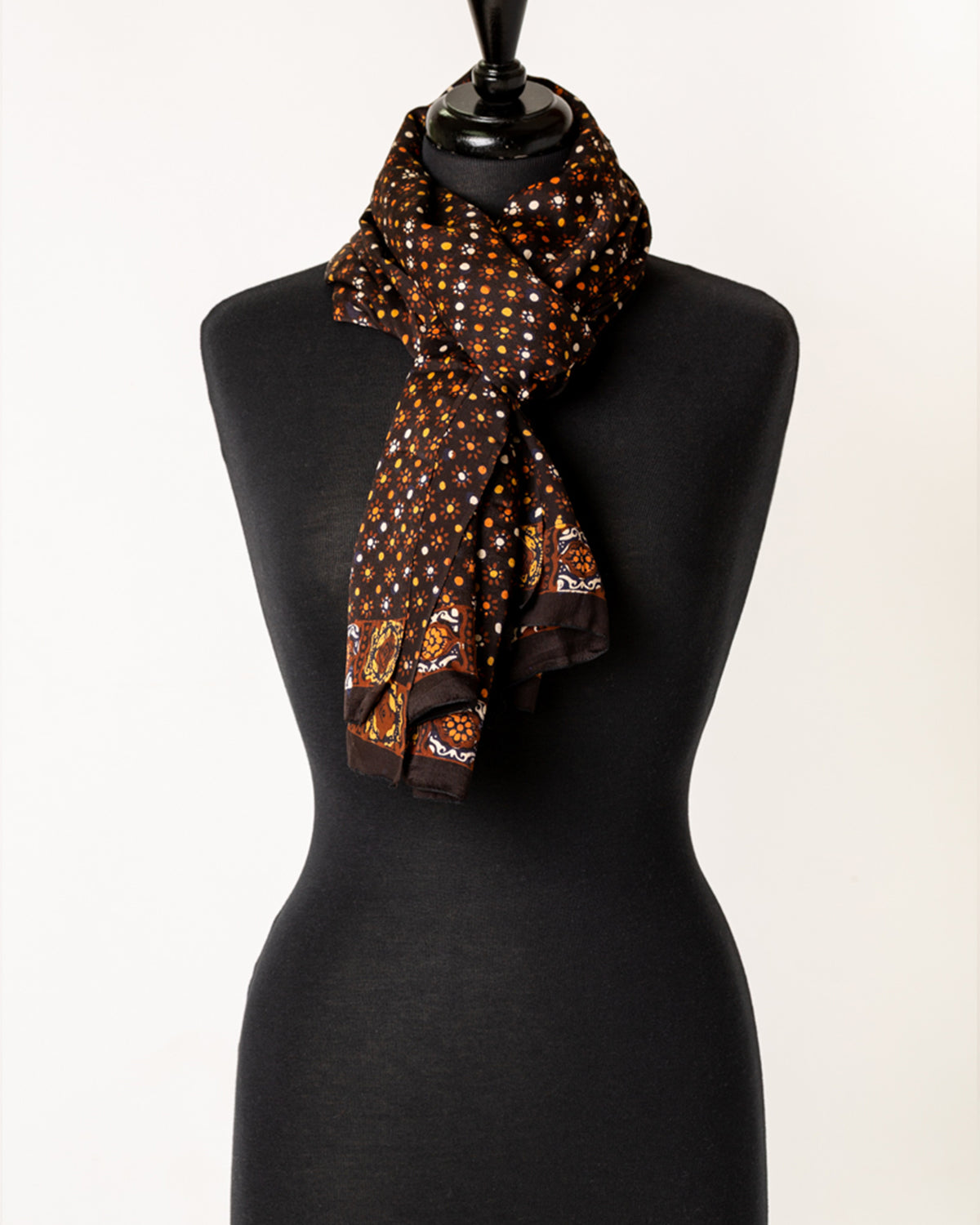 Black, copper & brass - silk