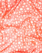 Geometric print salmon pink silk sarong and scarf