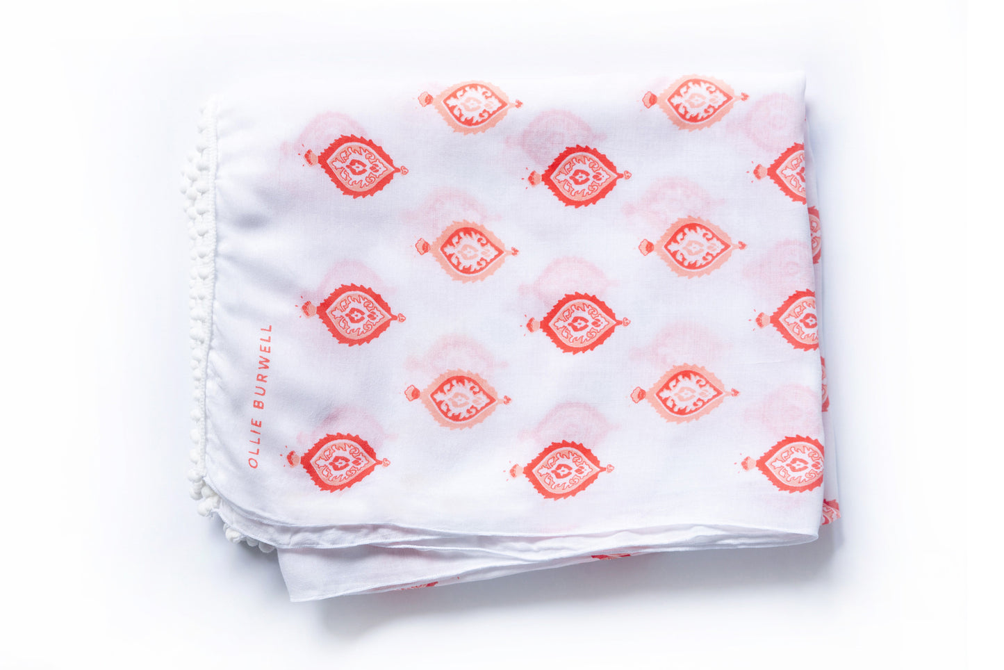 Boho - Watermelon & white -  voile