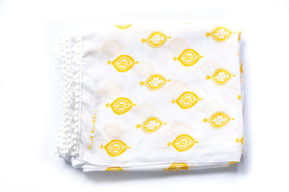 Boho - Golden sand with white - voile
