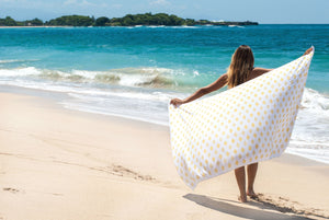
            
                Load image into Gallery viewer, Boho - Golden sand with white - voile
            
        