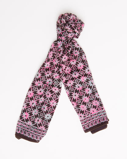 - Black, silver & pink - silk - Buhul