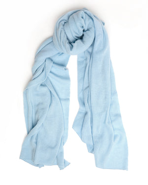 Cashmere Supersize Powder blue scarf