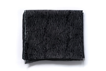 Black  & grey Echo voile ( soft natural cotton)