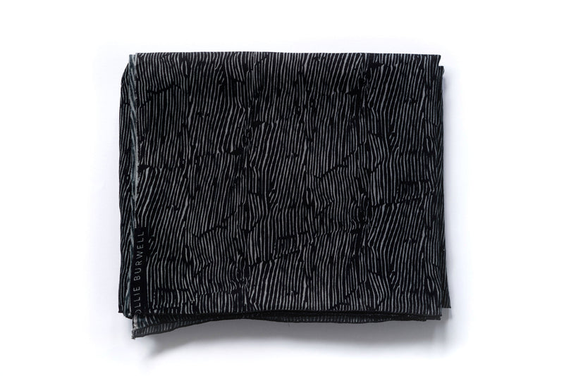 Black  & grey Echo voile ( soft natural cotton)