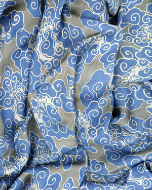 
            
                Load image into Gallery viewer, Ikat - Grey Blue   - silk  NEW
            
        
