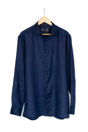 
            
                Load image into Gallery viewer, Men&amp;#39;s linen shirt - Navy
            
        