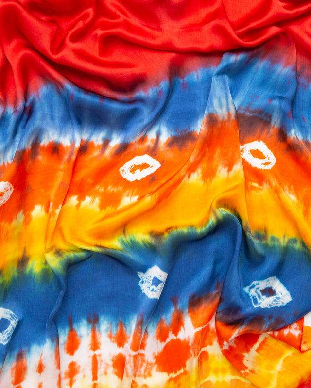 Tie dye silk sarong and scarf