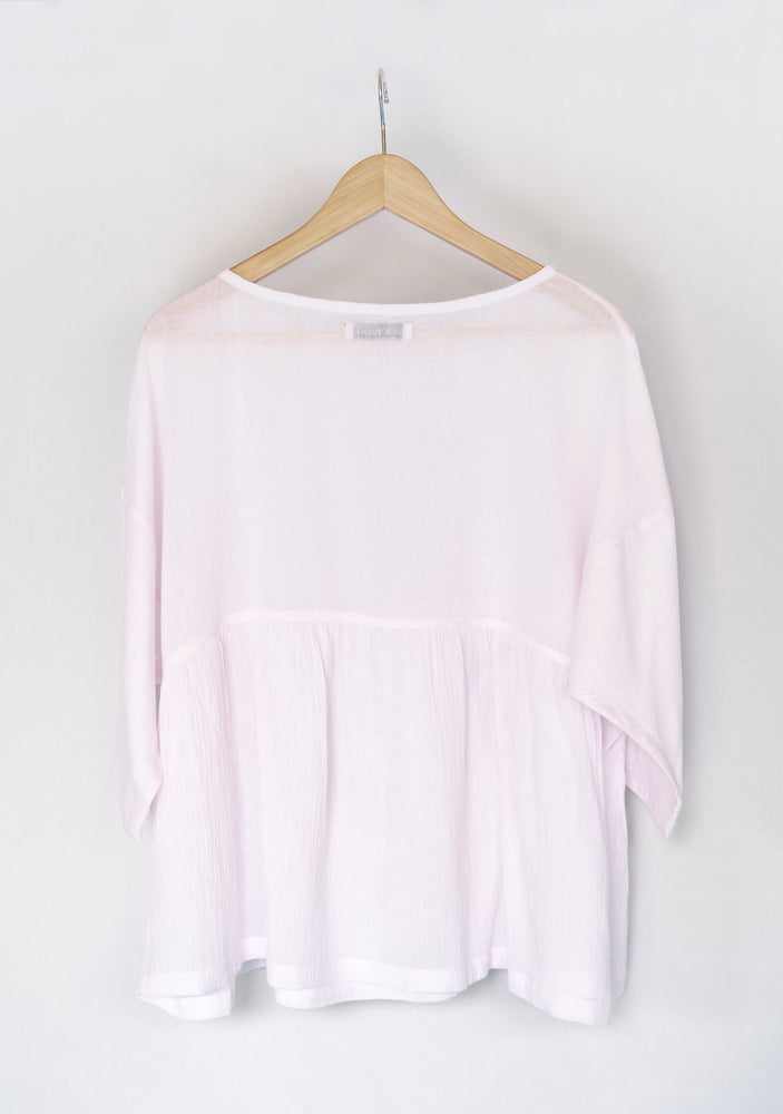 Tunic  top - Palest Pink loose fitting - Ottilie