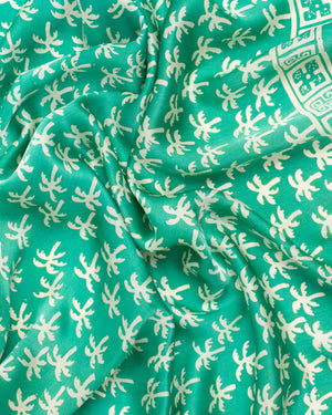 Palm  tree - Aquamarine - silk