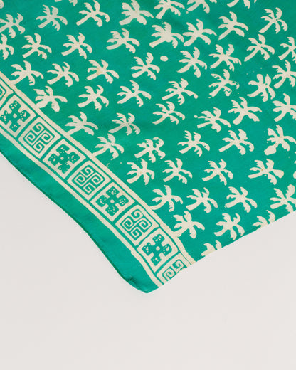Palm  tree - Aquamarine - silk