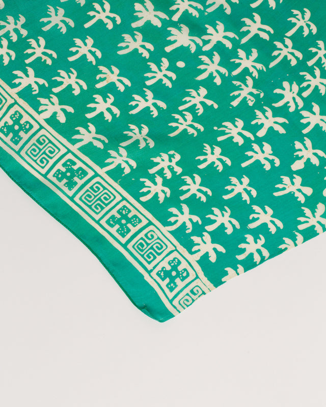 Palm  tree - Aquamarine - silk