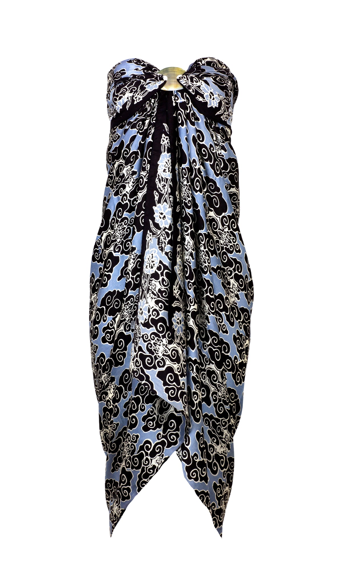 Ikat - Blue  & Black  -silk  NEW