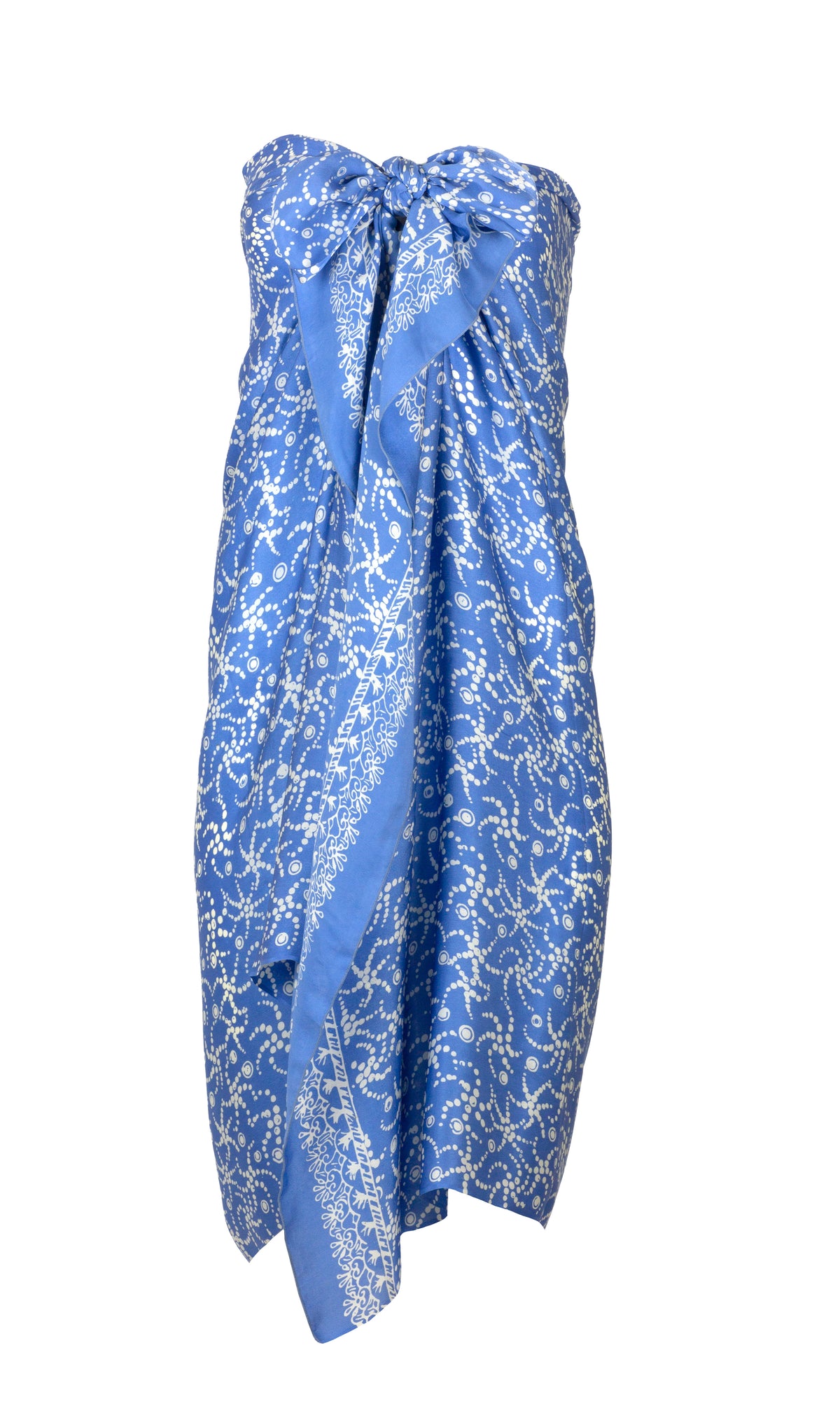 Starfish - china blue  - silk