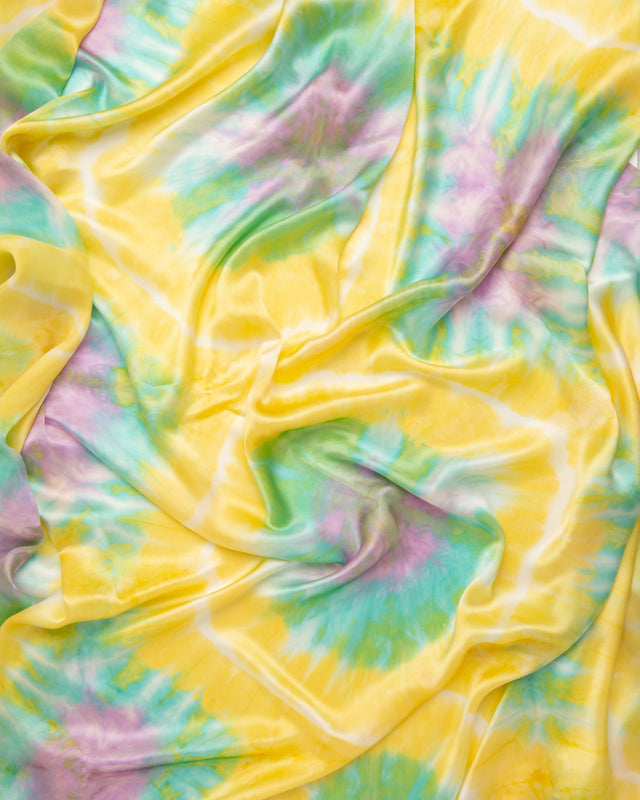 Tie dye silk sarong and scarf