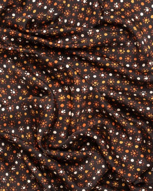 
            
                Load image into Gallery viewer, Star burst black and amber silk sarong and scarf
            
        