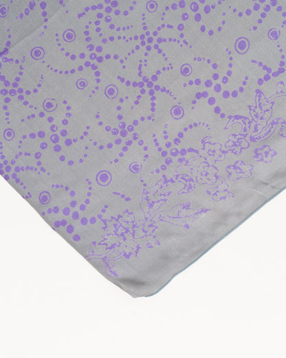 Starfish lavender and silver grey - silk