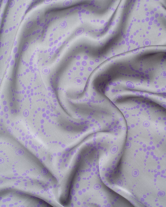 Starfish grey silk sarong and scarf