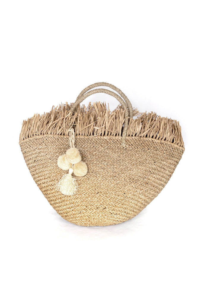 Beach Basket ( hand woven pineapple leaf )