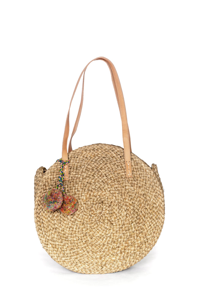 Round seagrass bag